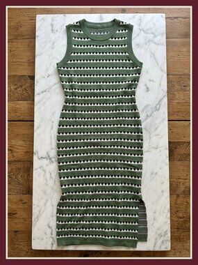 OUGES Women's Maternity Sleeveless Striped Bodycon Midi Dress